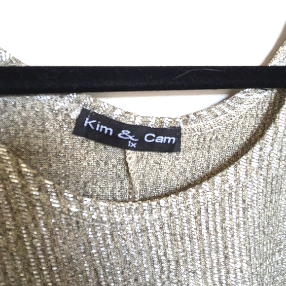 Kim & Cami Silver Blouse 1X - Picture 3 of 4